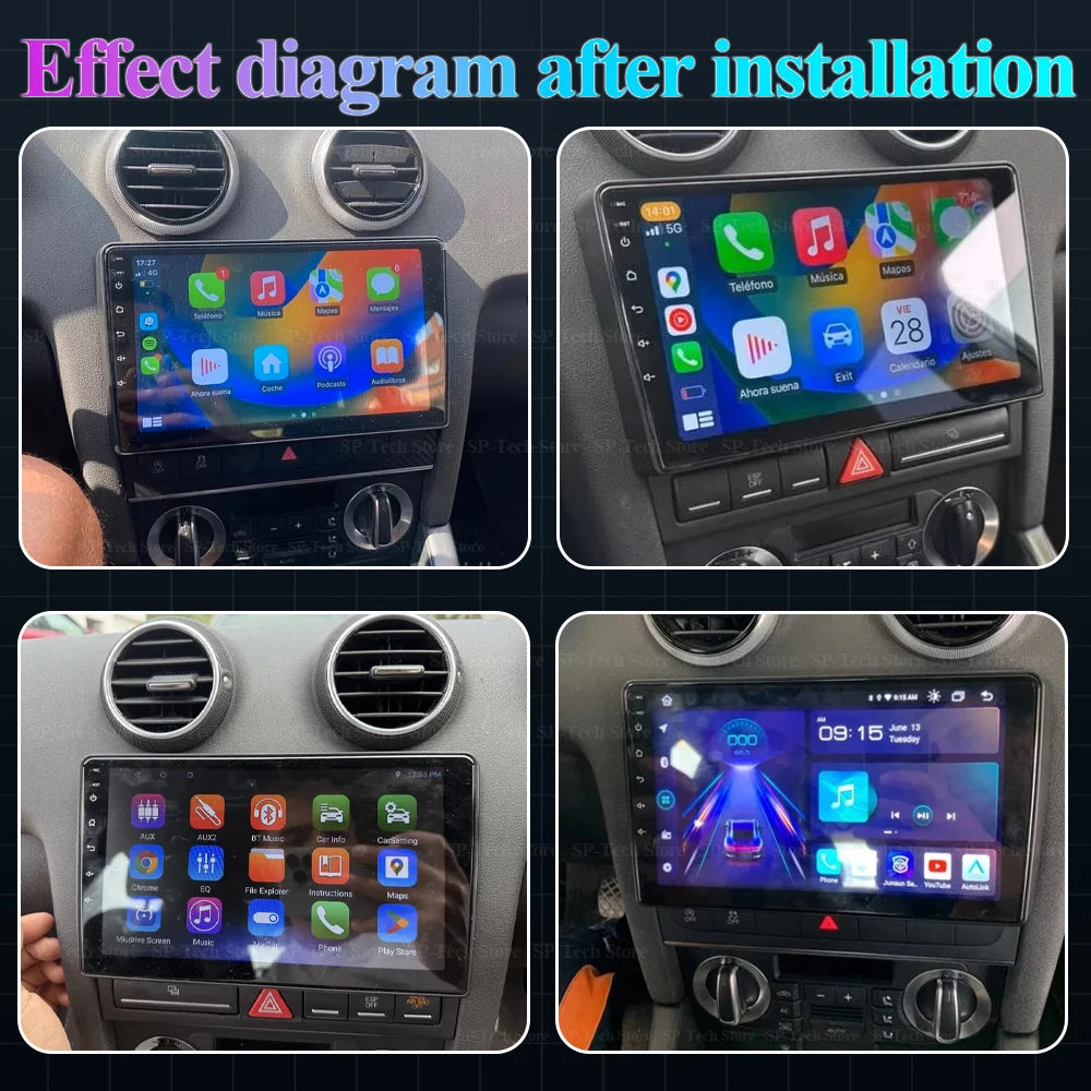 For Audi A3 8p 2003 - 2013 Android Auto Radio Carplay Car Multimedia Rds Wifi Gps 2din Aut | AUTOKITSHOP