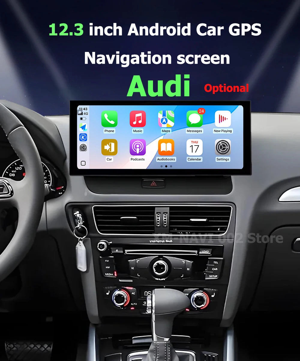 Carplay Android Auto Multimedia Radio Player DSP RHD For Audi A4 B8 A5 2009 - 2016 Bluetoo