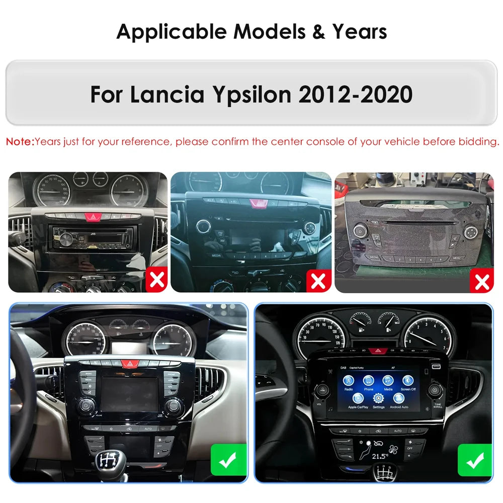 Car Radio Android 16 For Lancia Ypsilon 2006-2020 Multimedia Video Player Gps navigatio 8  | AUTOKITSHOP