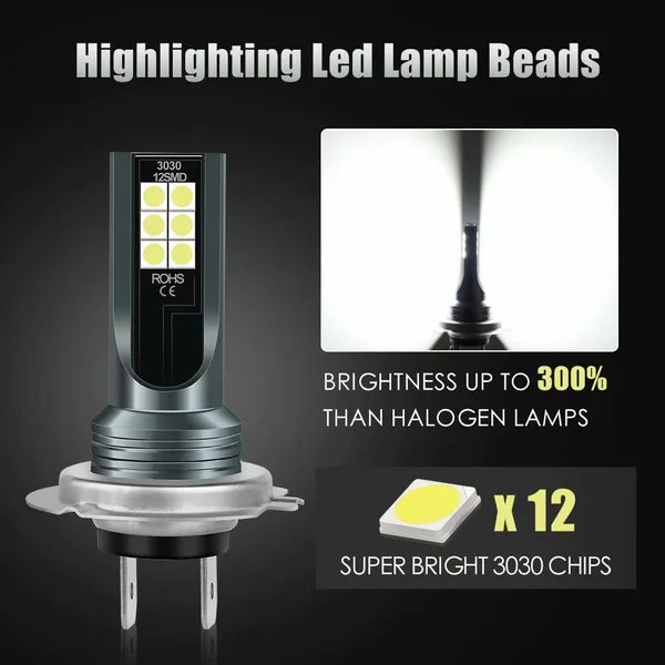 2x Led Light 9005 HB3 9006 HB4 12000LM Super Bright H4 H7 H11 H8 H9 H16JP H1 H3 Car Fog Li