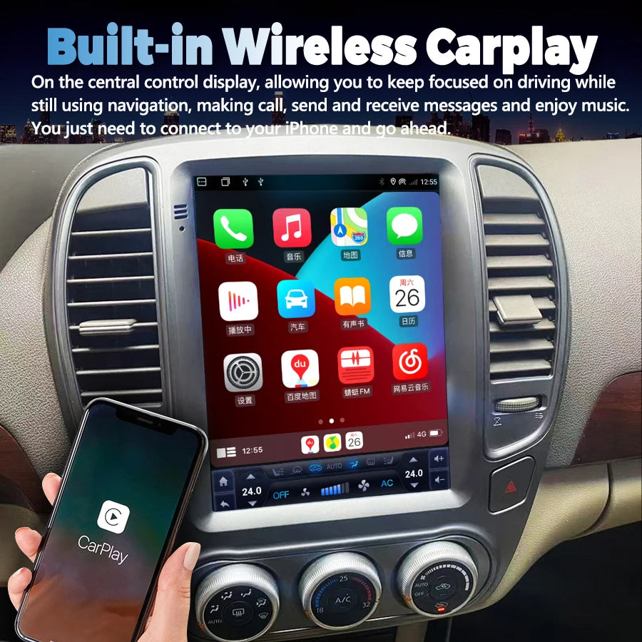 9.7 Inch DSP Vertical Screen For Nissan Bluebird Sylphy G11 2008-2025 Car Radio 4G GPS Nav