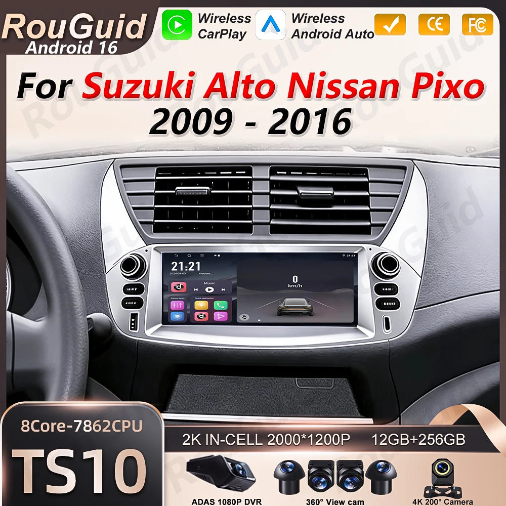 Android Carplay Car Radio For Suzuki Alto Nissan Pixo 2009 2010 2011 2012 2013 -2016 BT Au | AUTOKITSHOP
