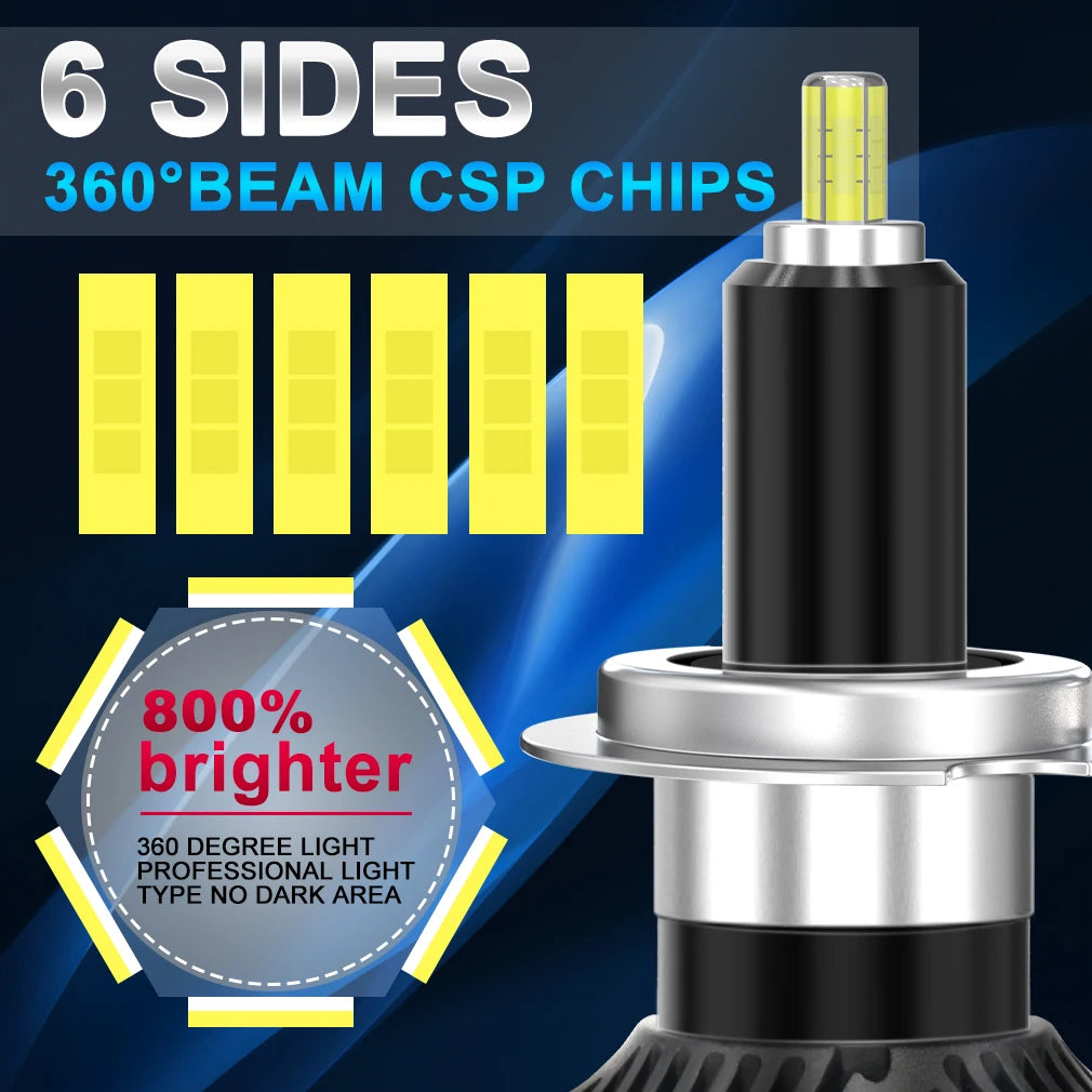 XSTORM H7 LED Headlight 100W 20000LM H1 H11 9005 9012 LED Light 360° Car Headlamp Auto Wit