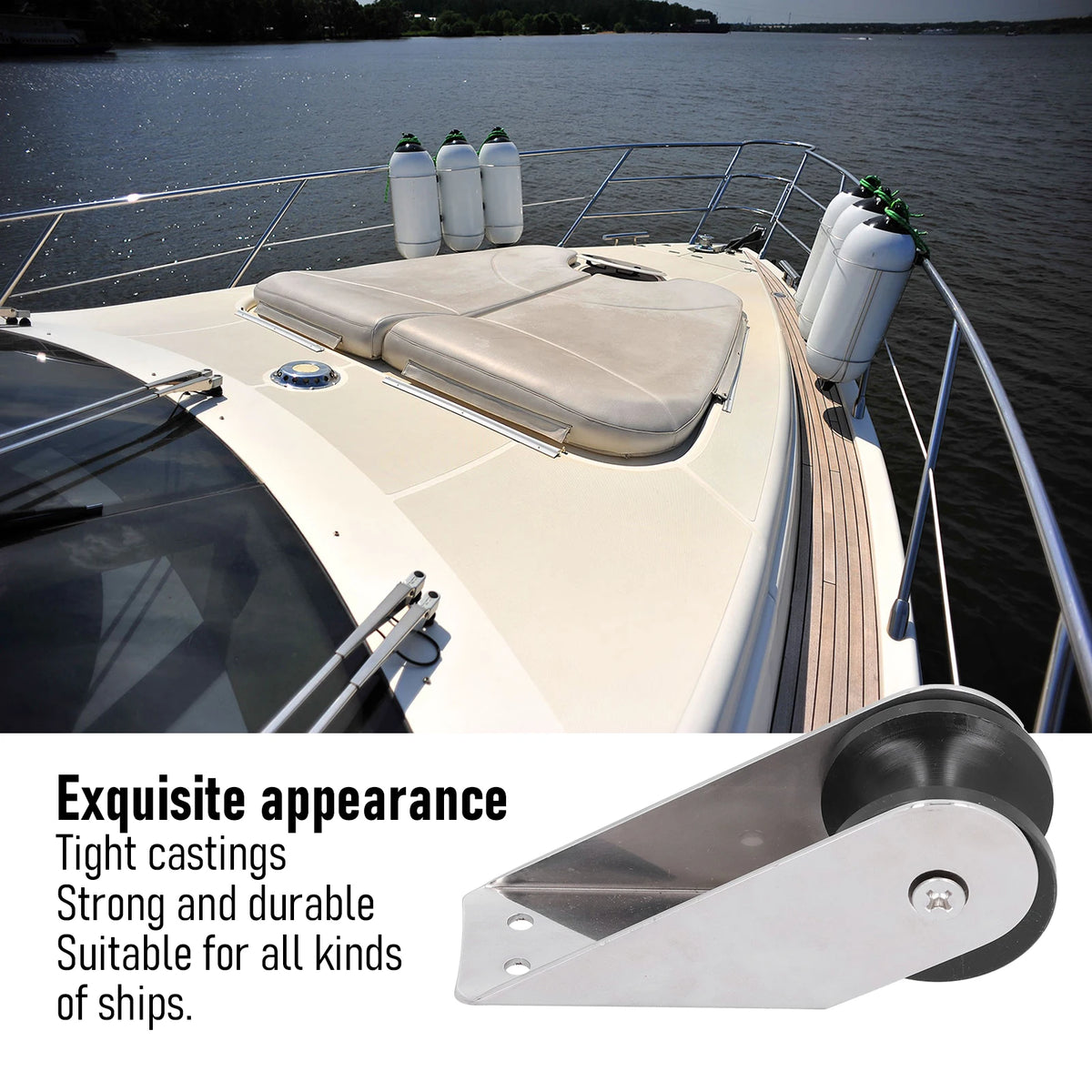 Boat Bow Anchor Roller 316 Stainless Steel Waterproof Wear‑Resistant for Yacht Fishing Boat Acce - Automotive LED Light