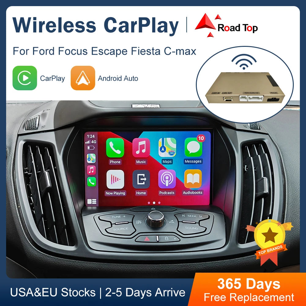 CN Wireless CarPlay for Ford Focus Escape Fiesta C-max Sync 2 Android Auto Interface Mirro | AUTOKITSHOP