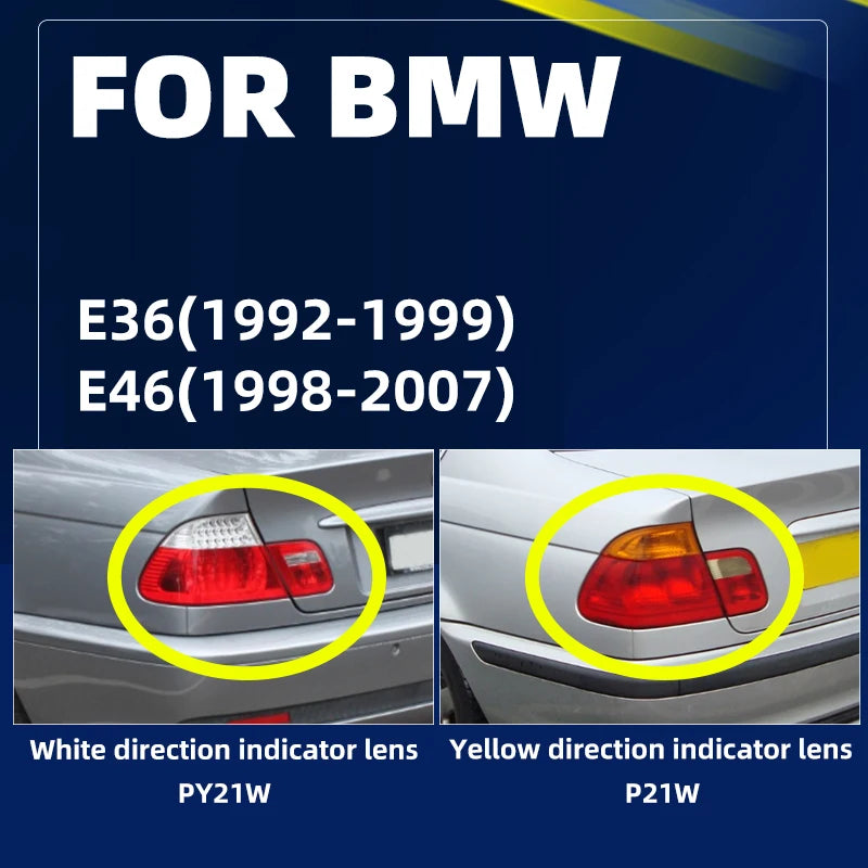 2-Piece LED Interior Light Kit for Rear Direction Indicator Lamp Bulbs For BMW 3-Series E36 E46 318d 320d 325i 316i -...