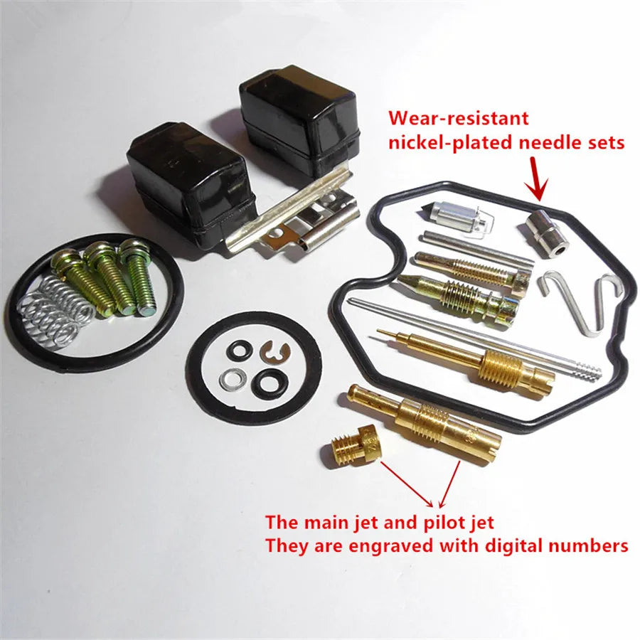 Carburetor PZ30 Repair Kits with wear-resistant nickel-plated nozzle For CG250CC ATV Motor