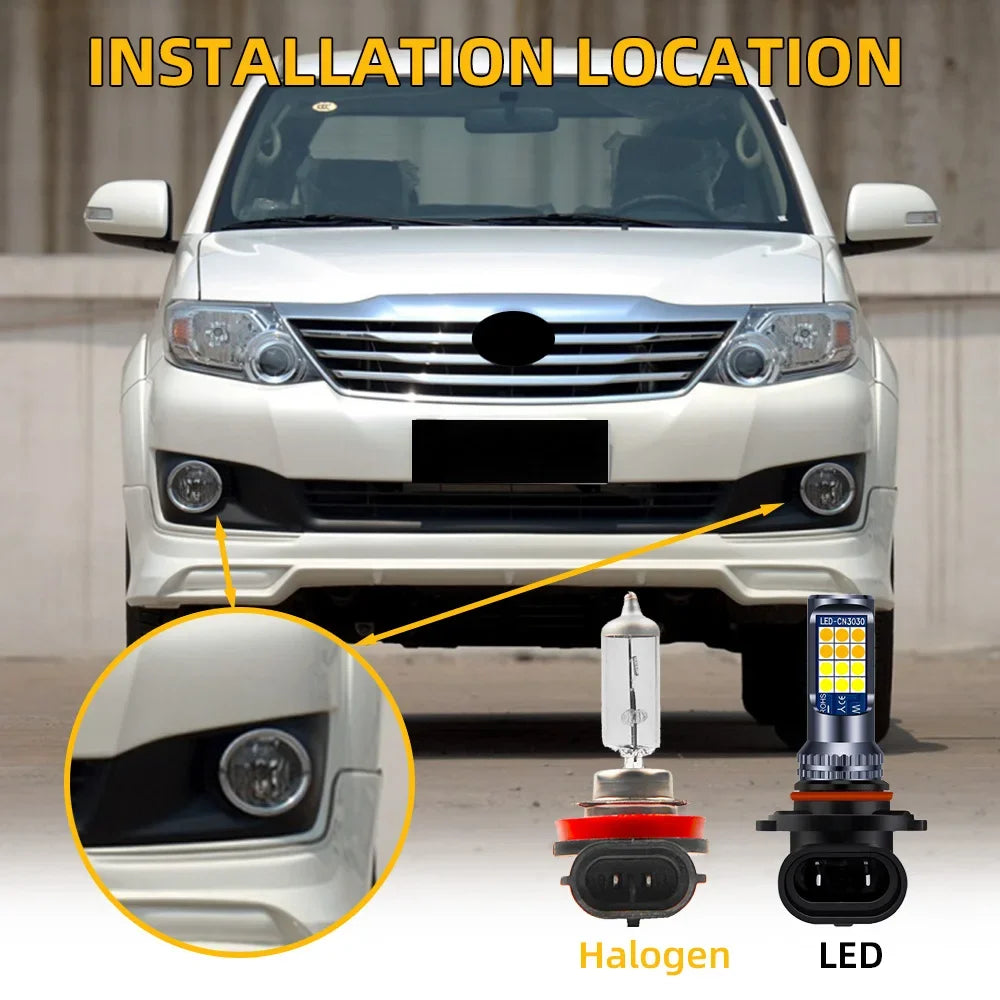 2-Piece LED Interior Light Kit for Toyota Fortuner - Canbus Error-Free Bulbs | AUTOKITSHOP