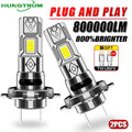 H7 LED Headlamp 800000LM 800% Brighter Than Halogen Wireless Led Headlight 6000K Plug And