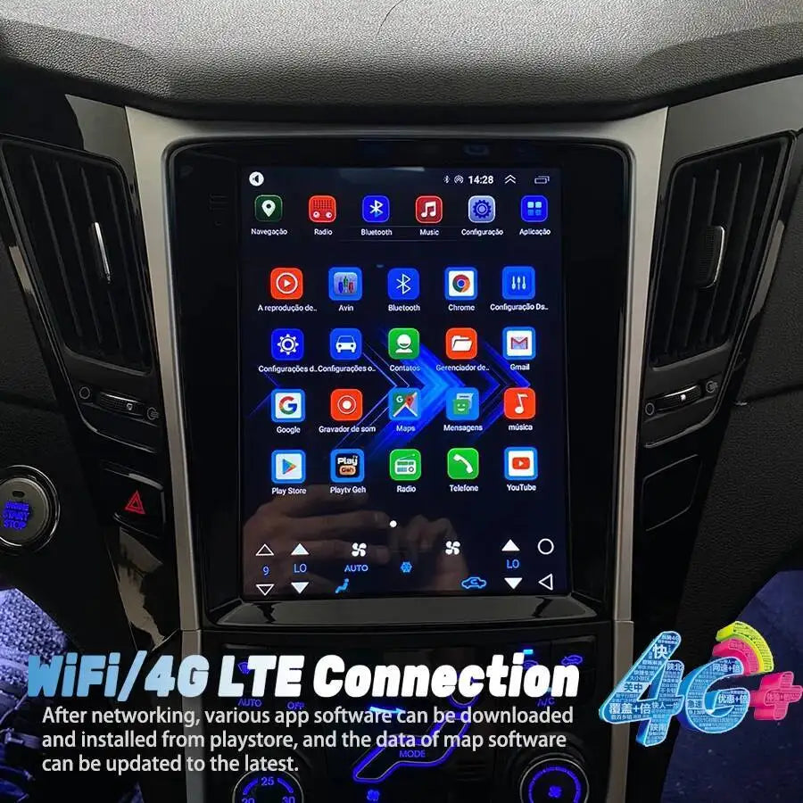 256GB Vertical Screen Android15 Car Radio For Hyundai Sonata 8 YF 2011-2015 Hybrid Multime | AUTOKITSHOP