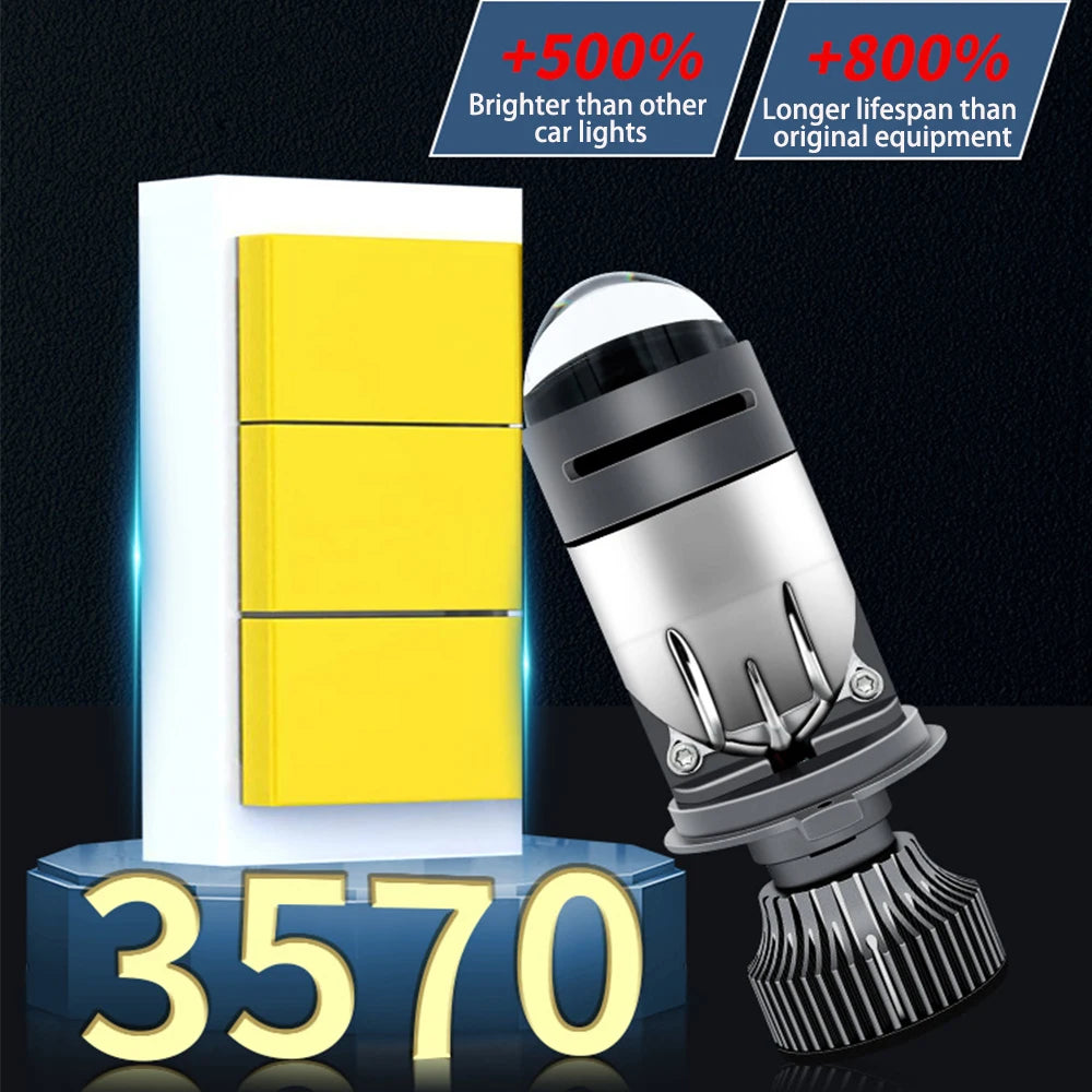 H4 Bi LED Projector Lens LED Car Headlight Bulbs CANBUS Turbo Lamps Auto/Motorcycle Bulb H