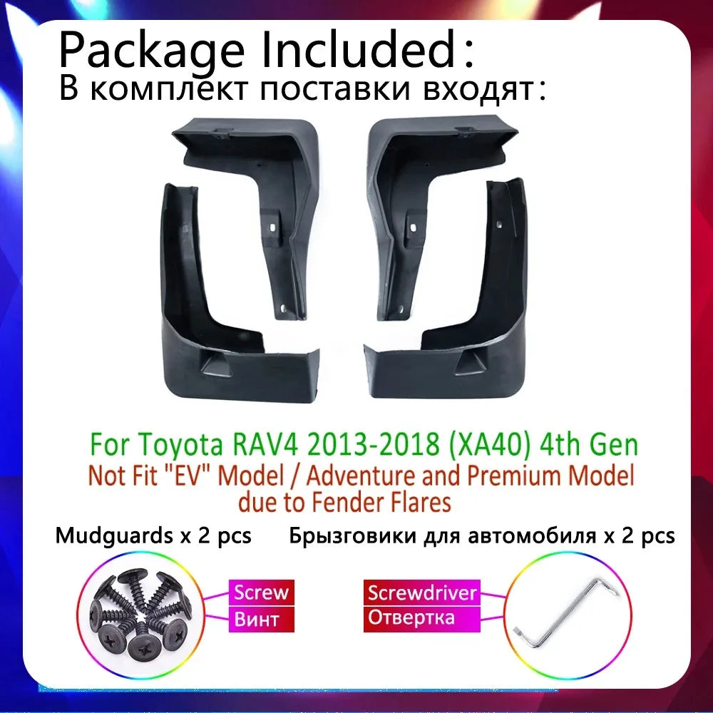 For Toyota RAV4 RAV 4 XA40 40 2013~2018 Car Mud Flap Guard 2014 2015 2016 2017 Tire Fender | AUTOKITSHOP