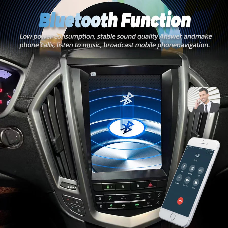 Car Radio For Cadillac SRX 2009-2012 Android Screen Carplay Multimedia Audio 2 Din Video P