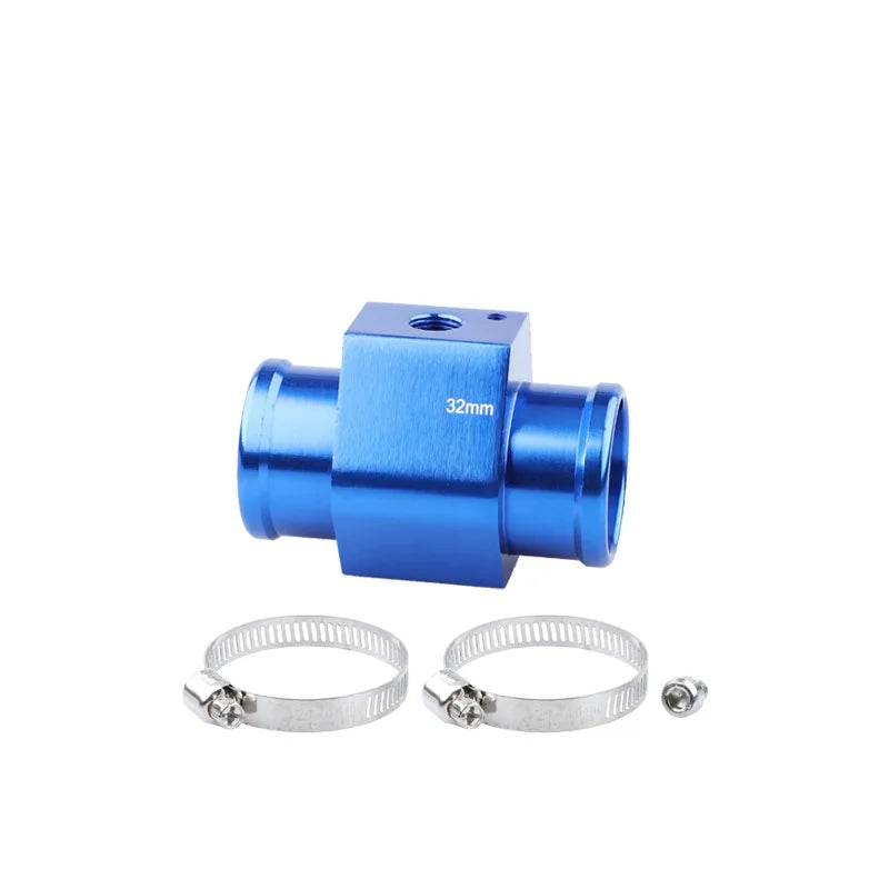 Universal Blue/Black Water Temperature Temp 26mm-40mm Sensor Gauge Joint Pipe Radiator Hose Adap - Automotive LED Light