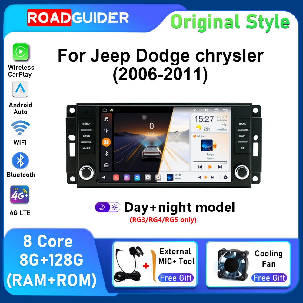 7inch Stereo Multimedia Player For Jeep Dodge Chrysler 2006 - 2011 Car Stereo Radio GPS Na