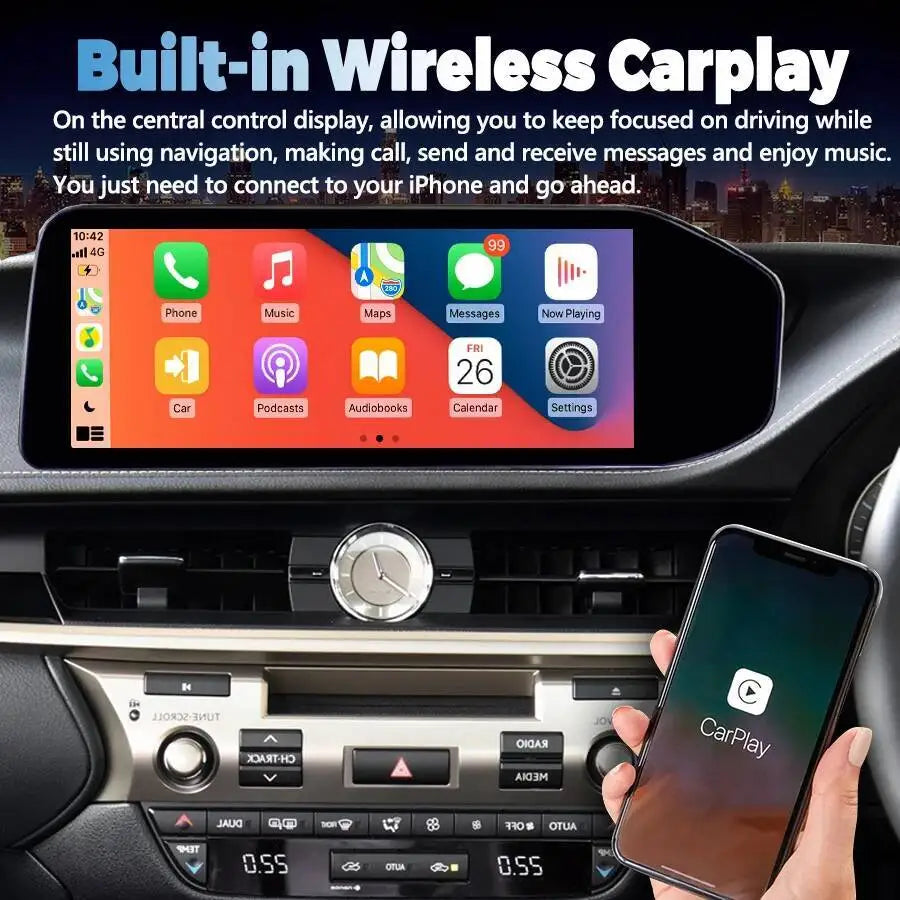 Stereo Android 14 Car Multimedia Video Player For Lexus ES ES300 ES250 ES350 ES300h 2013-2