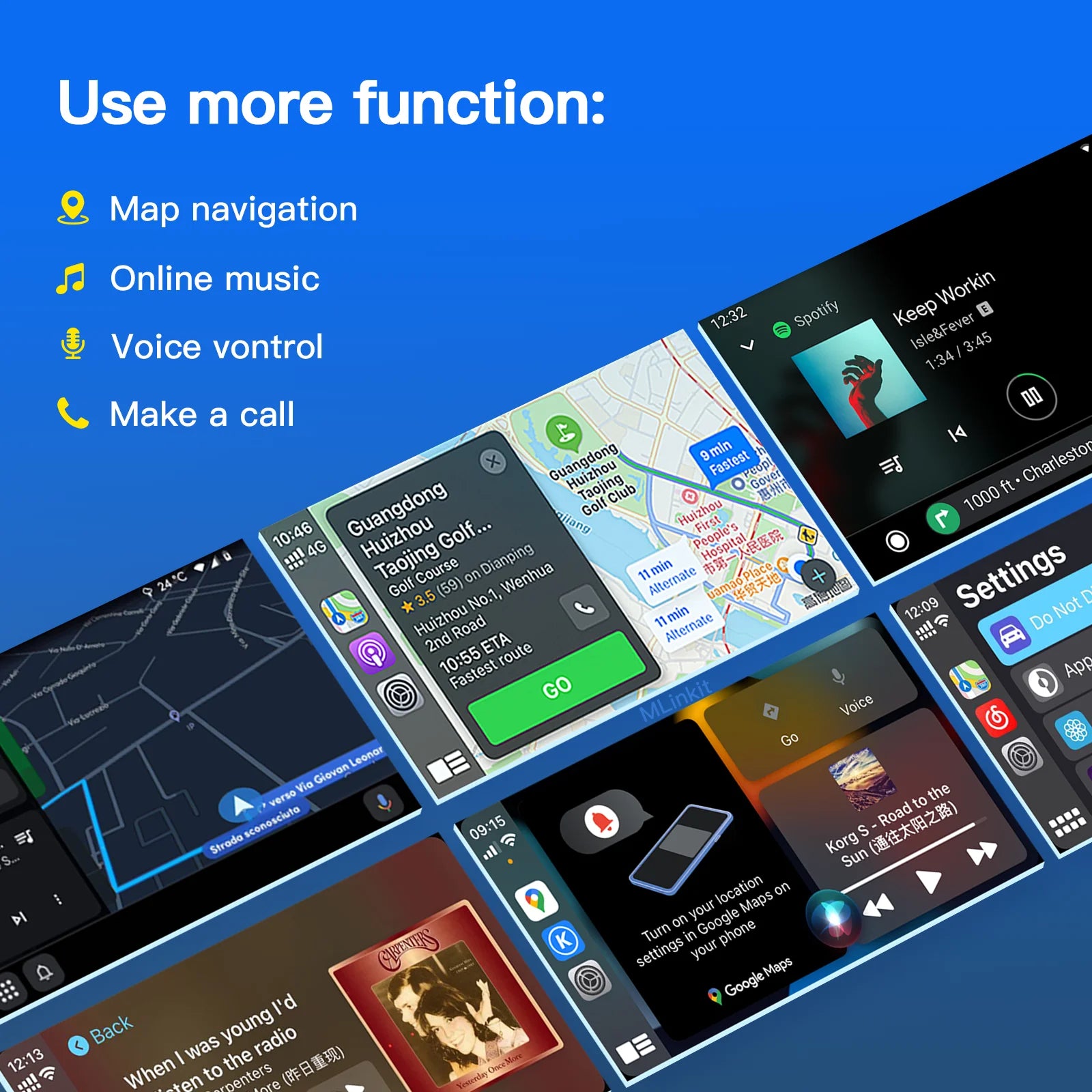 Wireless Carplay Android Auto For TOYOTA CHR Corolla Camry Auris prius RAV4 Avensis Highla