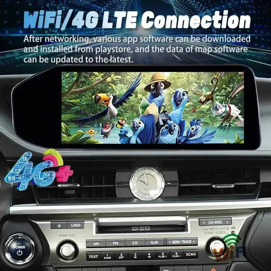 4G HU 12.3inch Android 14 Navi Stereo Qled Screen For Lexus ES ES300 ES250 ES350 ES300h 20