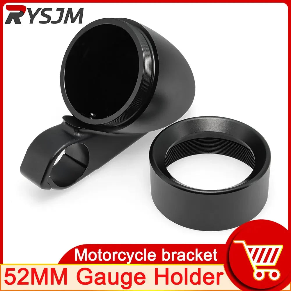 AD Motorcycle Bracket 52mm Meter Gauge Cover Motorcycle Speedometer Gauge Holder Instrument Brac - Automotive LED Light
