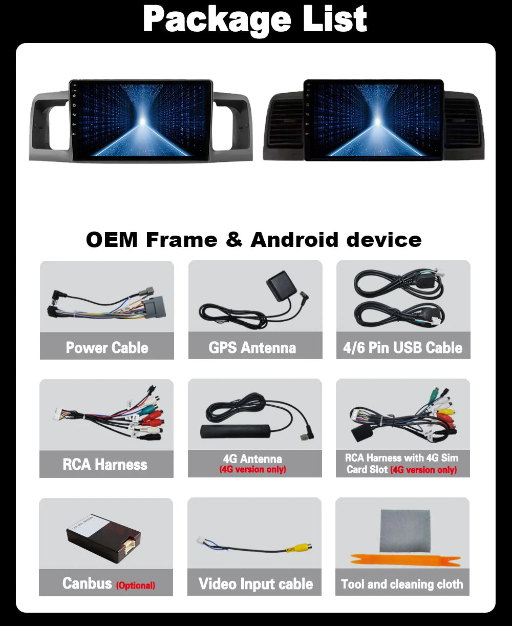 Android Car Radio Multimedia Video Player Navigation for Toyota Corolla E120 2000-2009 GPS