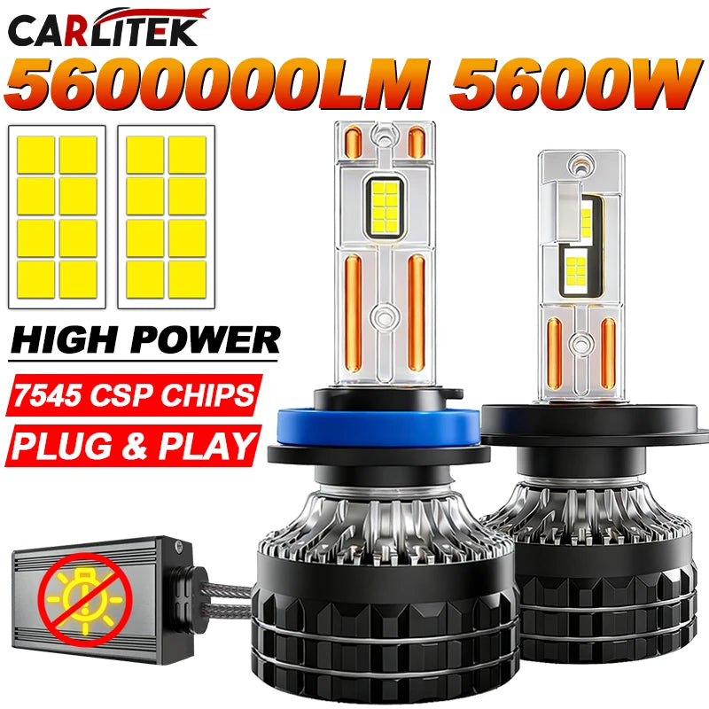 H7 H4 Led Canbus H1 H11 9005 HB3 9006 HB4 9012 HIR2 Led Car Headlight Bulbs K5C PRO 560000