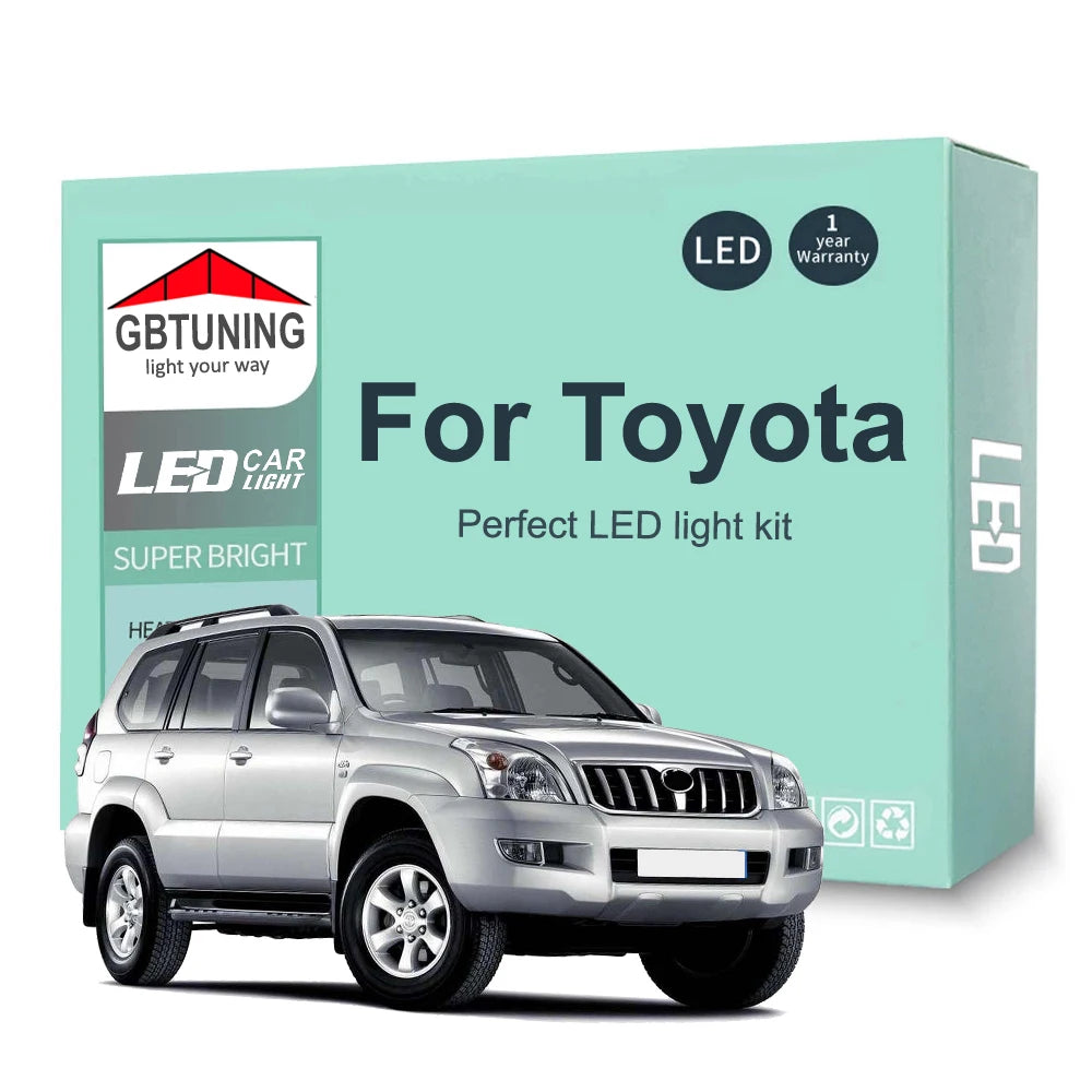 LED Interior Light Kit for Toyota Corolla RAV4 CHR C-HR Avensis Auris Prado Yaris Hilux Car Reading Dome Trunk Lamp C...