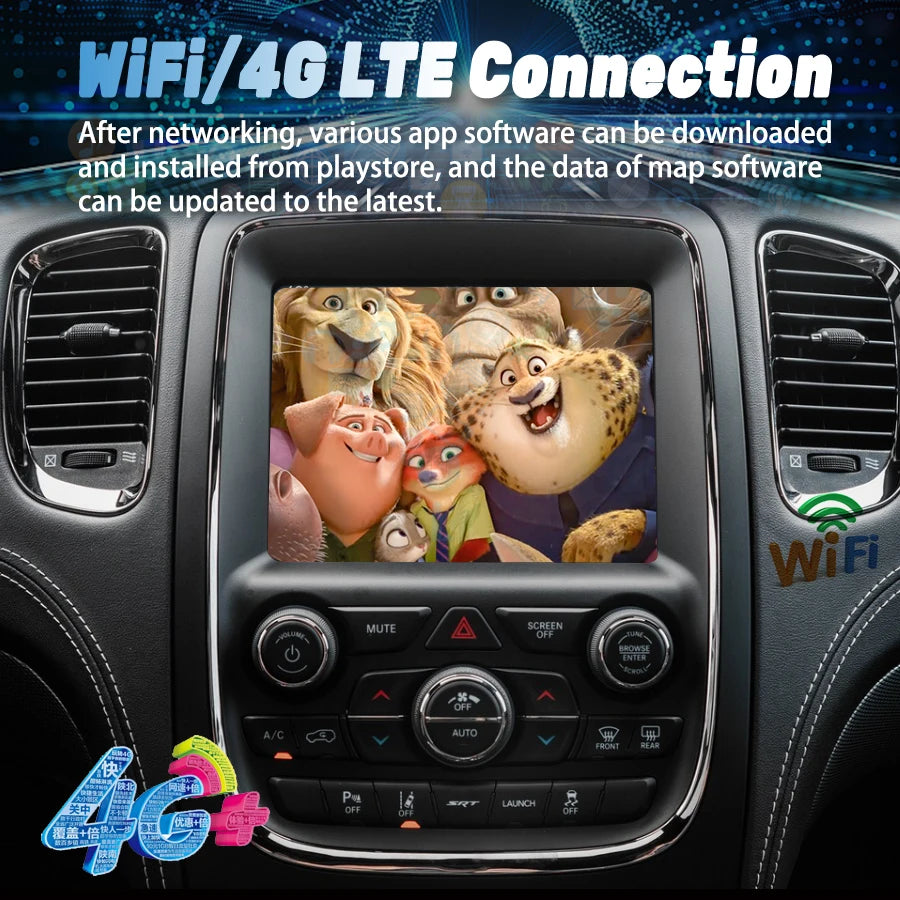 256GB 2 Din Android 15 Car Stereo Radio For For DODGE CHALLENGER Multimedia Video Player G