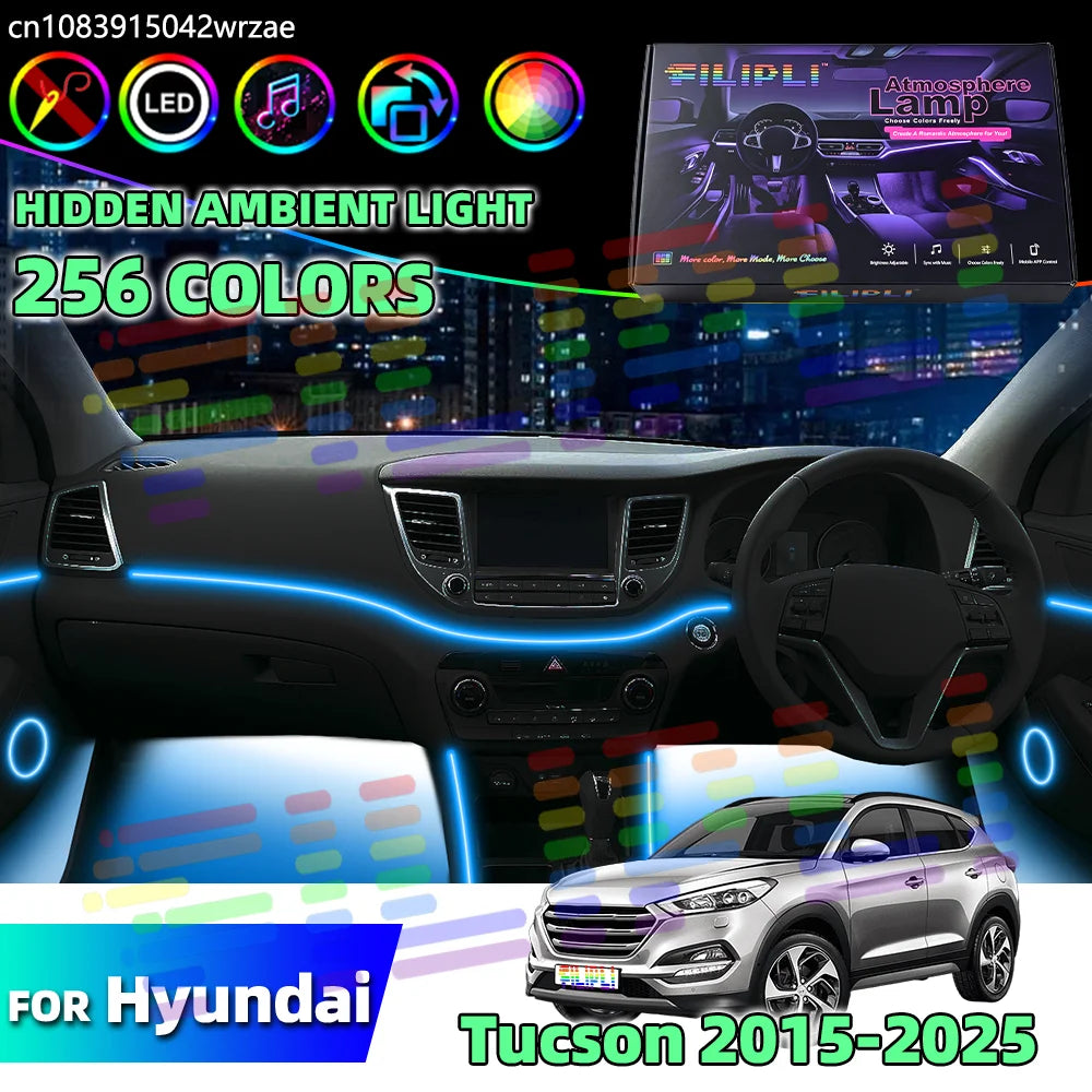 64 RGB - Ambient Light - for Hyundai 2015-2025 - App Control - Car Interior Lighting | AUTOKITSHOP