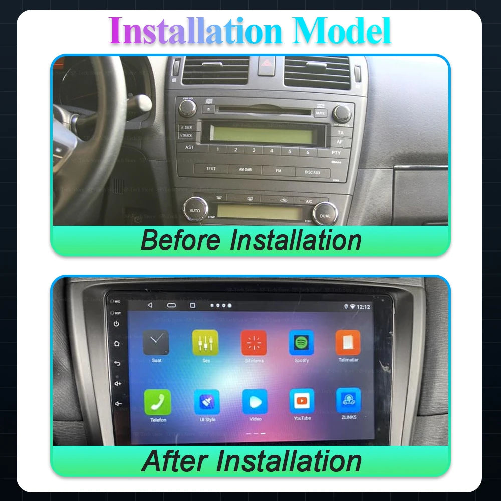 Android 16 Car Radio For Toyota Avensis T27 2009-2015 Navigation Gps Multimedia Player Ste | AUTOKITSHOP