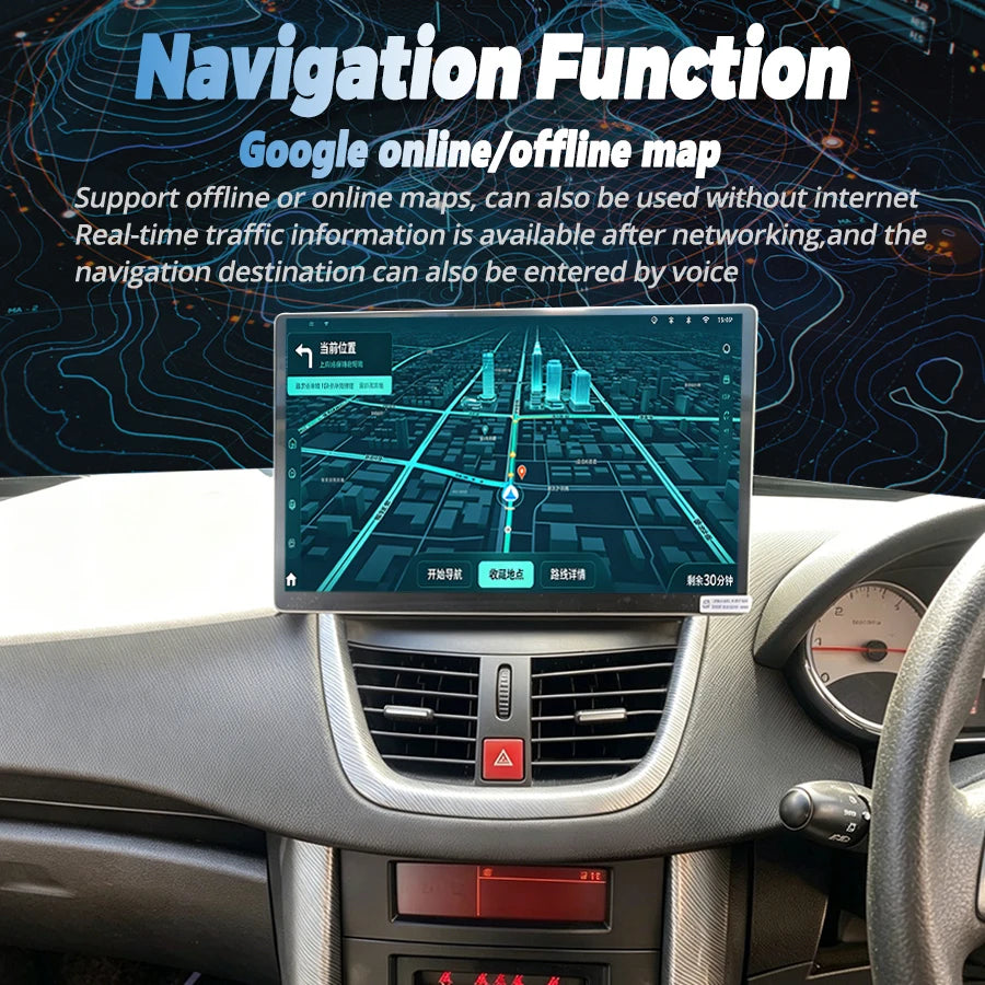 12.5'' Android For Peugeot 207 207CC 2006-2015 Wireless CarPlay Auto GPS Bluetooth Stereo