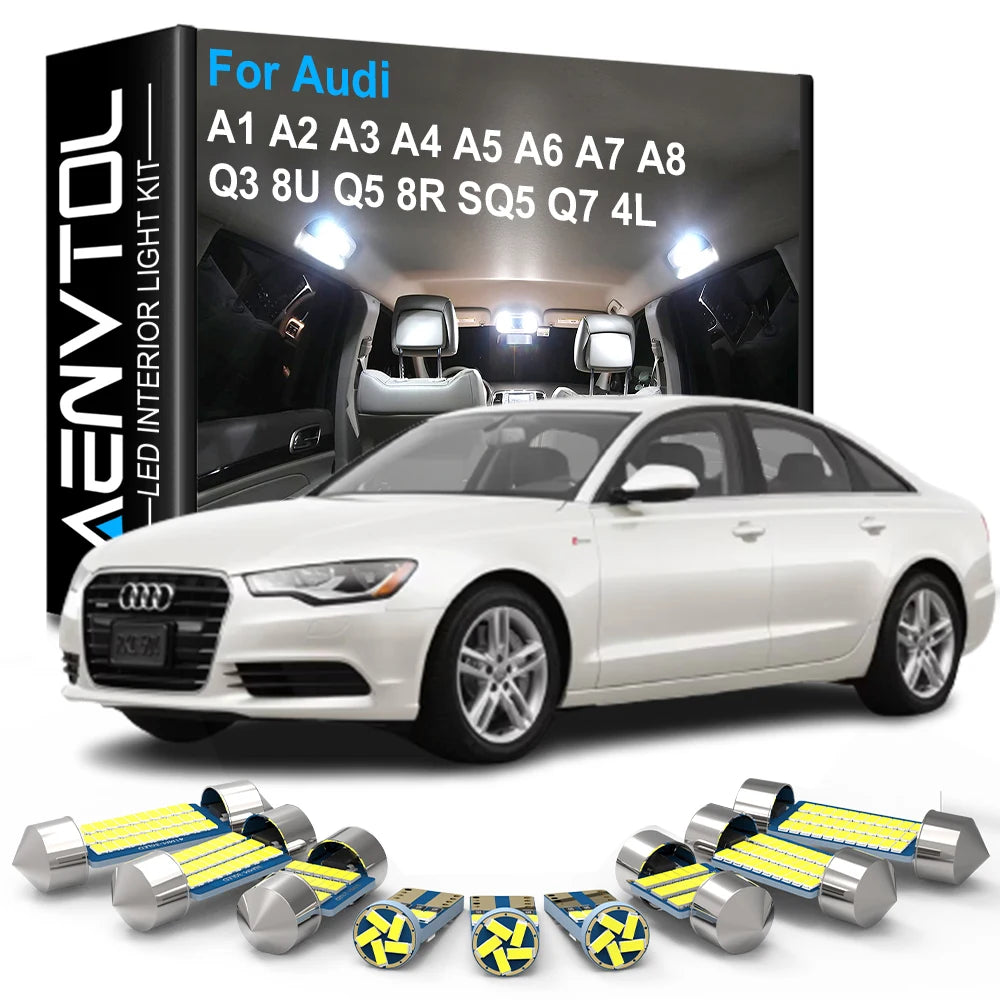 LED Interior Light Kit for Audi A3 8P 8V 8L A4 B5 B6 B7 B8 A5 8T A6 C5 C6 C7 A7 A8 D2 D3 A1 8X A2 Q3 Q5 Q7 Accessorie...