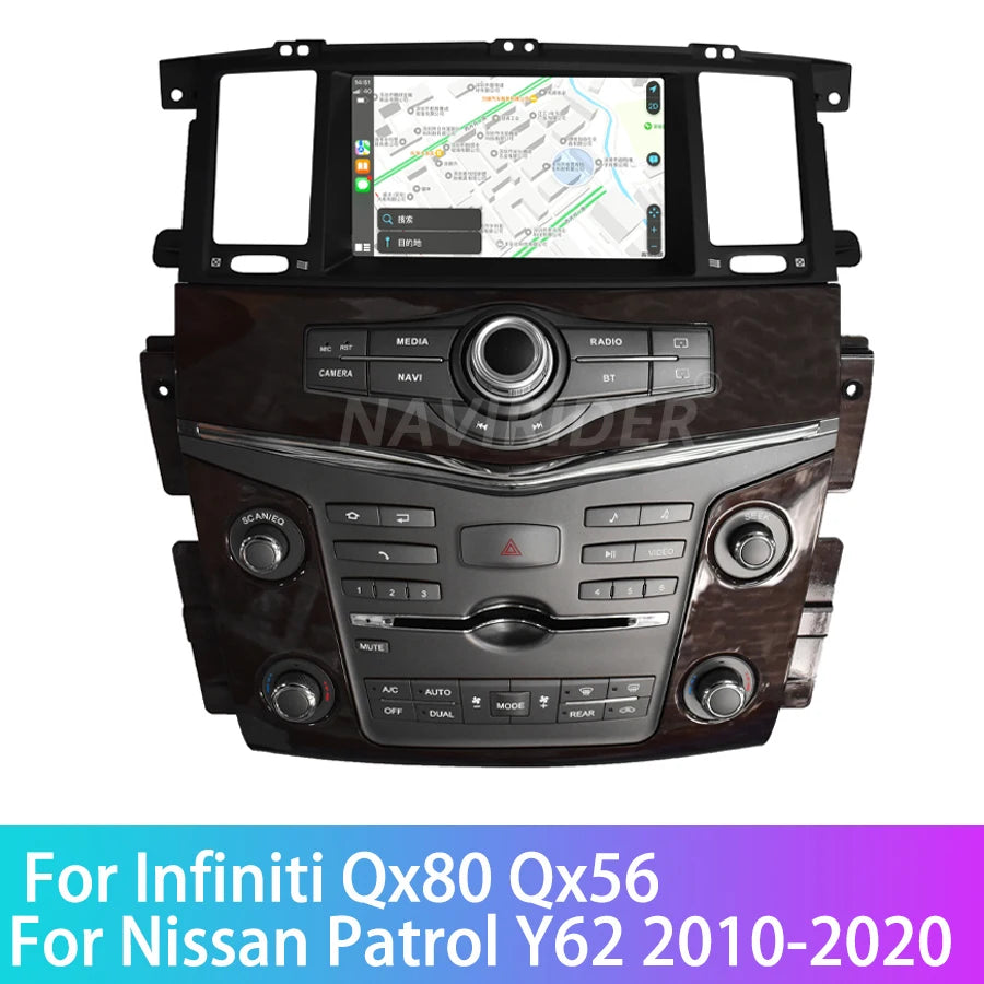 Screen 4G Stereo DSP GPS Android 15 For Infiniti Qx80 Qx56 For Nissan Patrol Y62 2010-2020