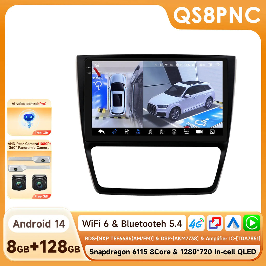 Car Multimedia Player Radio for SKODA Yeti 5L 2009- 2014 Stereo Audio Wireless Carplay 2DI