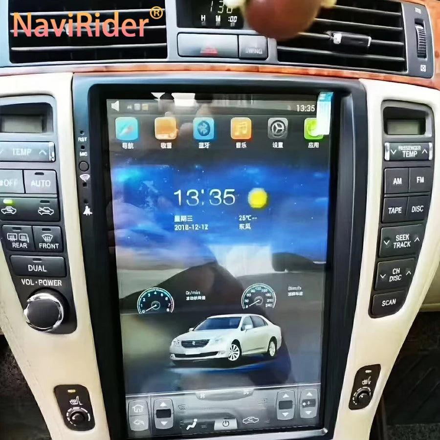 Android 15 Car Screen Head Unit For Toyota Crown S182 S184 2005 -2009 Multimedia Video Pla