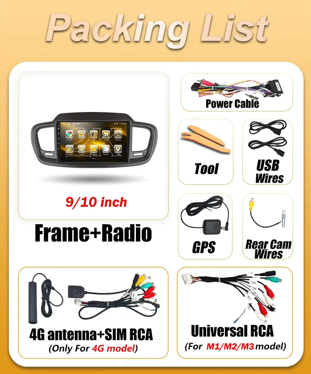 Android 16 For Kia Sorento 3 2015 2016 2017 2018 Carplay Auto Car Radio Multimedia Video P | AUTOKITSHOP