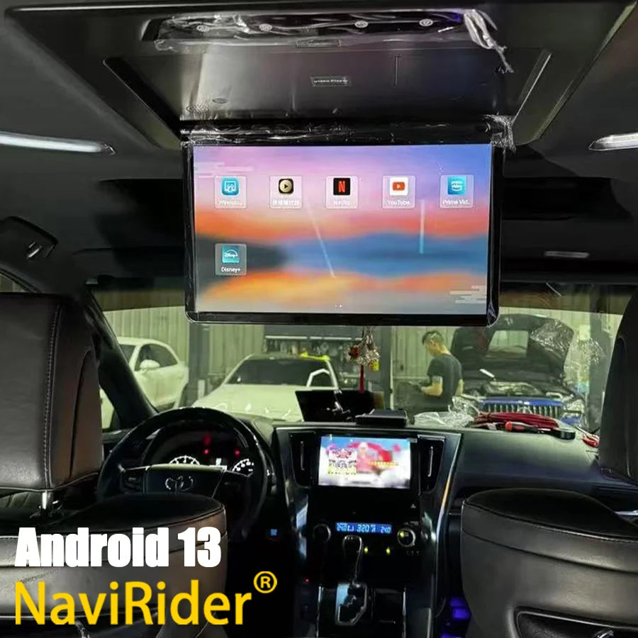 R 15.6inch 1920*1080 MP5 Android13 Roof Ceiling Monitor For Toyota Alphard 30 Series Multi
