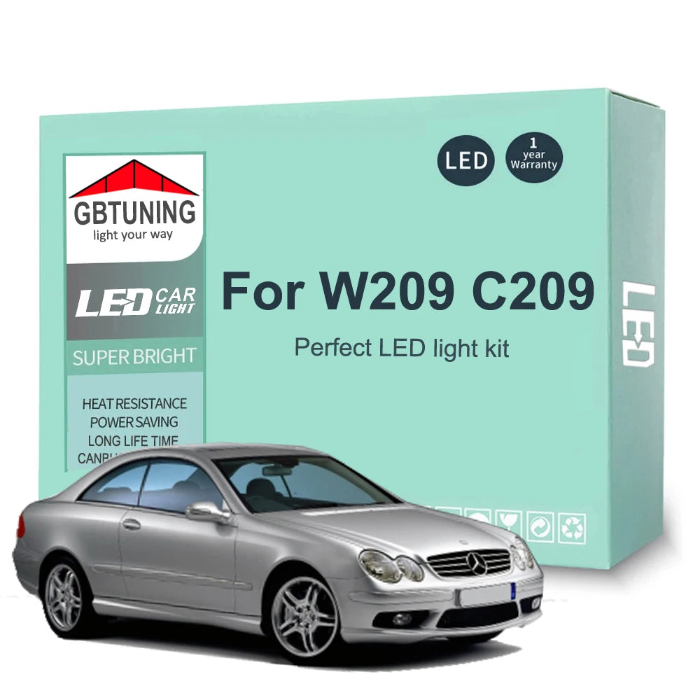 16-Piece LED Interior Light Kit for Mercedes Benz CLK Class W209 C209 CLK200 CLK220 CLK270 CLK350 CLK500 2003-2010 - ...