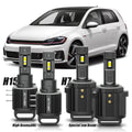 BEVINSEE H7 H15 LED Headlight Bulbs High/Low Beam+DRL 100W 10000LM for VW for Golf MK6/7 G