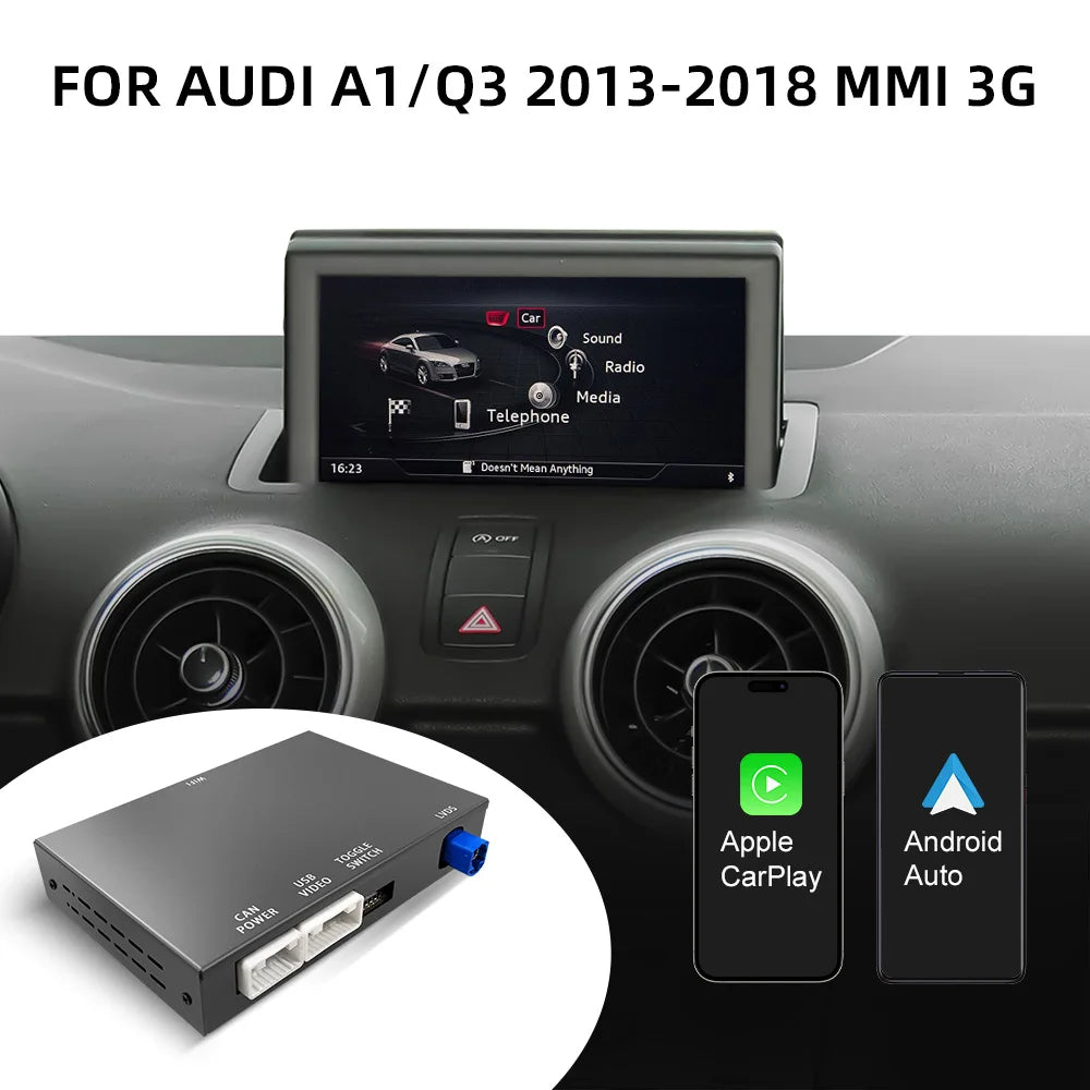 OEM Screen Upgrade Decoder Box for Audi A1 Q3 2012-2018, 6.5"/7" Screen, MMI 3G with CarPl | AUTOKITSHOP