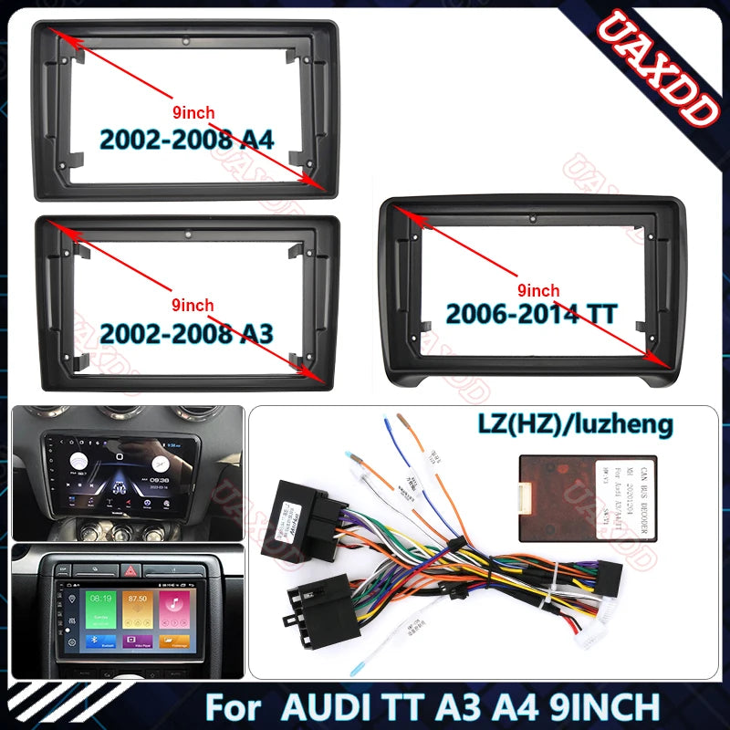 For 2002-2014 AUDI TT A3 A4 9INCH Car Radio Android DVD Stereo Audio Screen Multimedia Vid