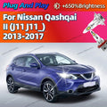 2/4Pcs LED Bulb Headlight Wireless 160W Auto Light Lamp Plug Play 6000K For Nissan QASHQAI