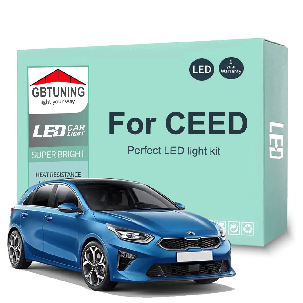 LED Interior Light Kit for KIA CEED SW JD GT ED CD 2006-2016 - Canbus Dome Map Door Trunk Bulbs | AUTOKITSHOP