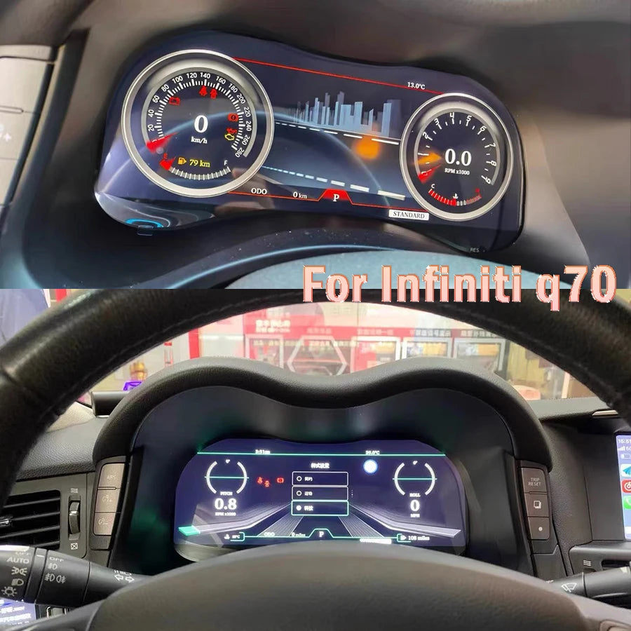 12.3 Inch LCD Car Digital Cluster Instrument CockPit Upgrade Smart Cluster For Infiniti Q7
