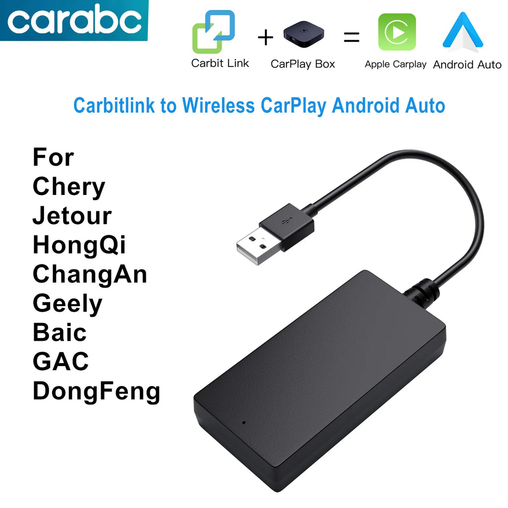 Carbitlink Smartlink Phonelink Easy to Wireless CarPlay Android Auto Adapter for JAC Geely