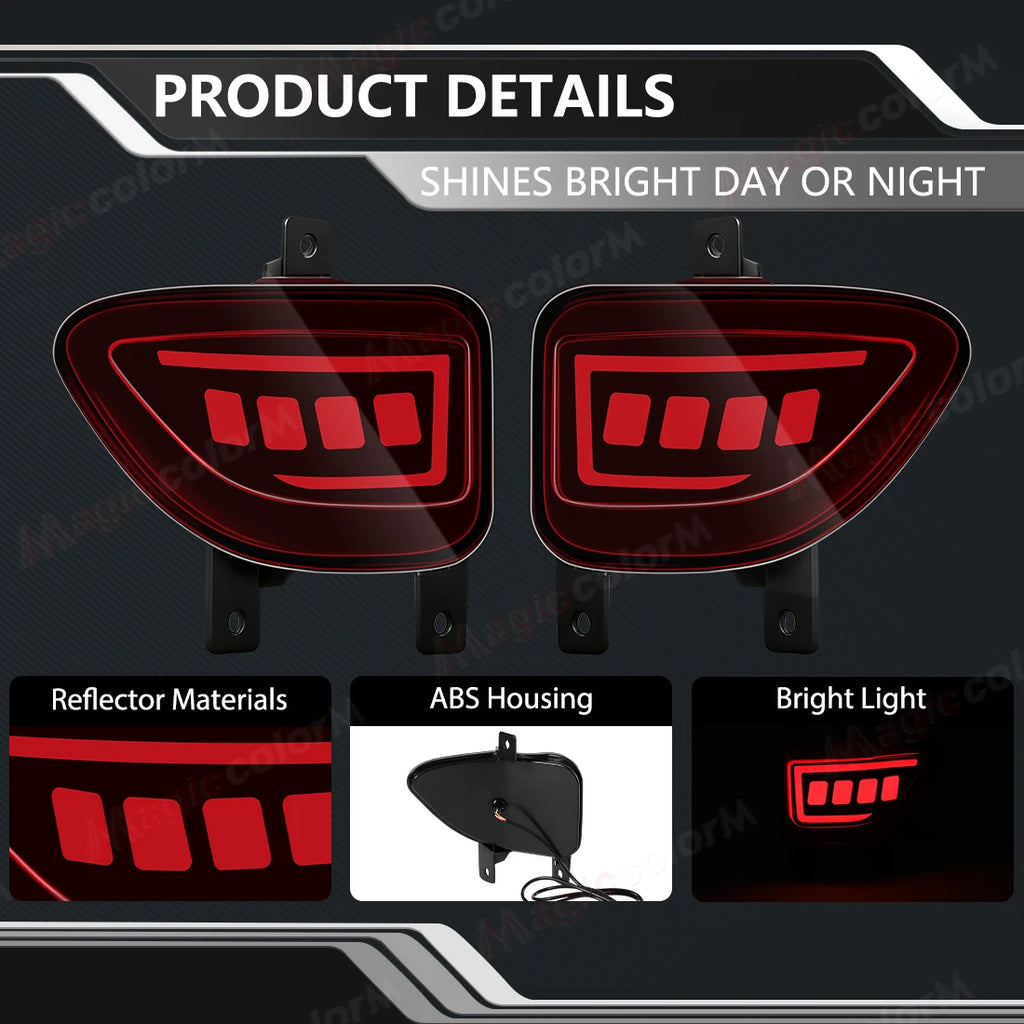 For Toyota RAV4 2005 2006 2007 2008 2009 2010 2011 2012 LED Rear Bumper Reflector Lights R | AUTOKITSHOP