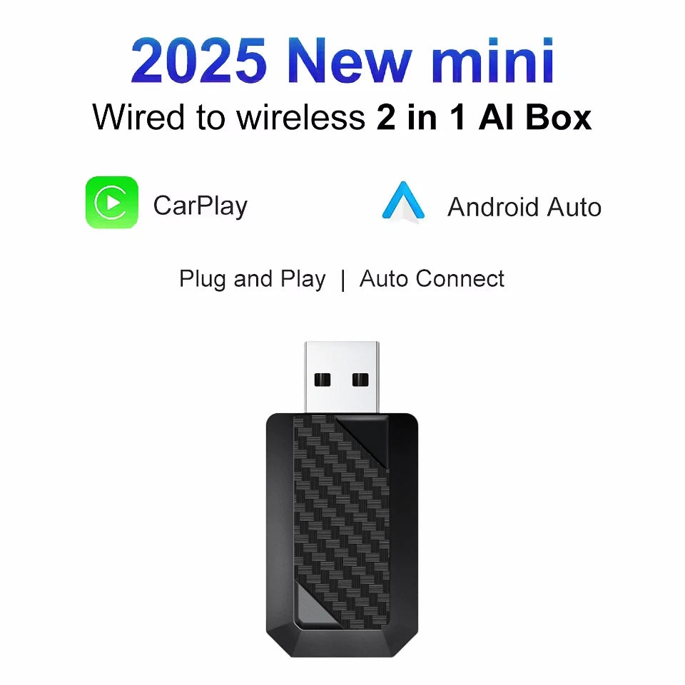Carplay Wireless Adapter Android Auto 2in 1 Smart Dongle 2025 5G WIFI For iphone Android P | AUTOKITSHOP