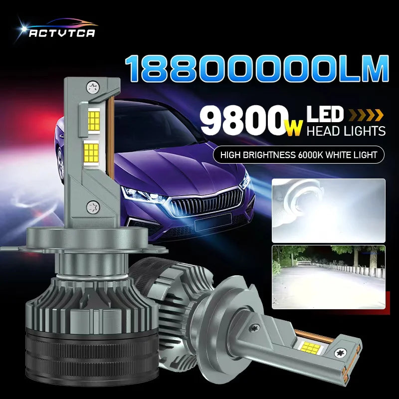 H4 H7 Canbus LED Car LED Headlight 9800W 18800000LM H1 H8 H9 H11 9005 HB3 9006 HB4 Auto LE