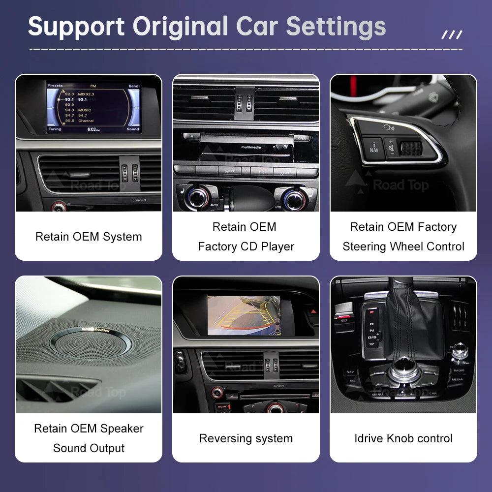 8.8inch Car Radio Multimedia Linux Screen For Audi A4 A5 2009-2012 with Wireless CarPlay A | AUTOKITSHOP
