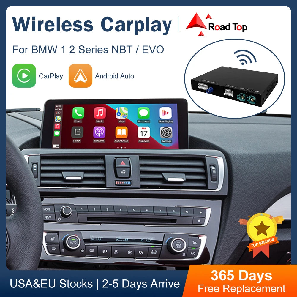 Road Top Wireless CarPlay for BMW 1 2 Series F20 F21 F22 F23 F45 2011-2020 NBT EVO with Mi | AUTOKITSHOP