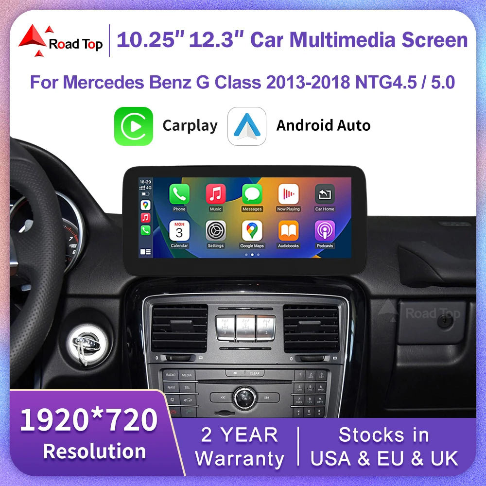 Linux Car Multimedia Touch Screen for Mercedes Benz G Class W463 2013-2018 Android Auto Wi | AUTOKITSHOP